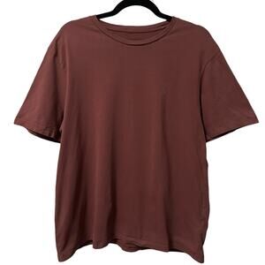 ALL SAINTS Mens XXL Brace Brushed Cotton Earthy Red Clay Tee Crew Neck Ramskull